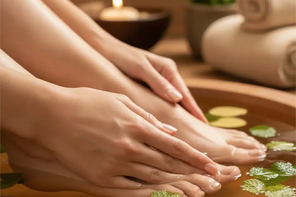 Chás naturais poderosos que melhoram as dores dos pés