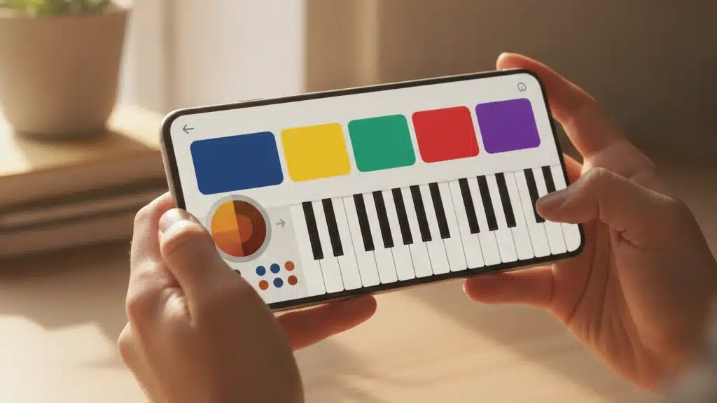 Aprenda acordeon usando o celular