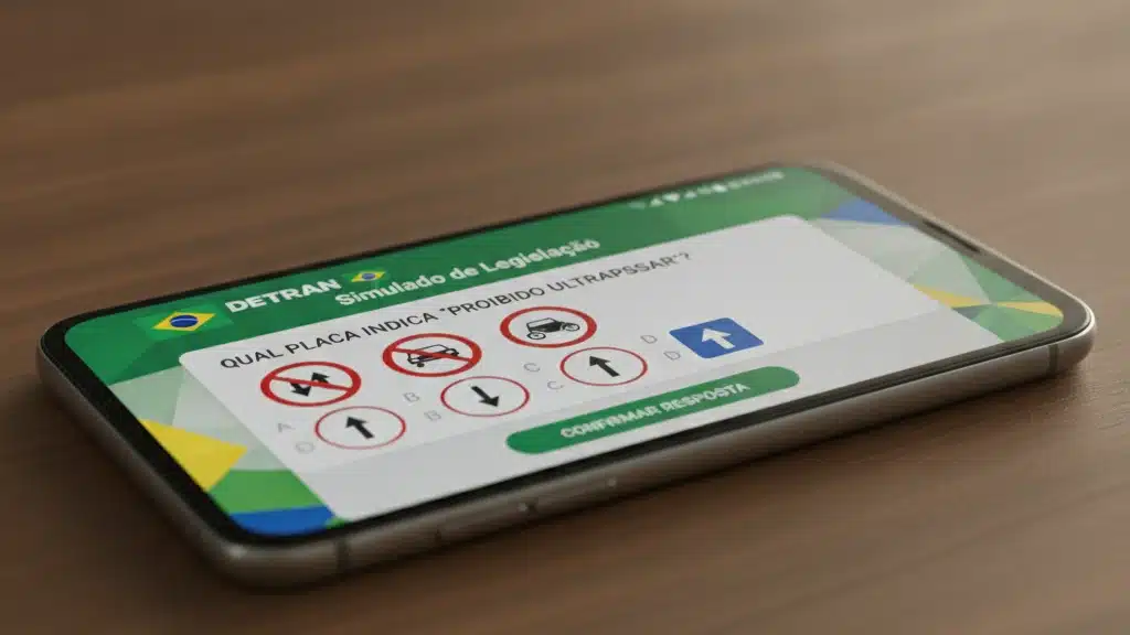 Pratique para a prova do DETRAN com um simulado gratuito